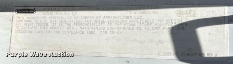 image for item EC1087 2013 Freightliner M2106 box truck