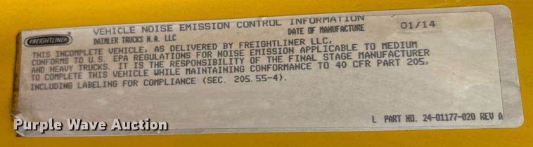 image for item EC4351 2014 Freightliner M2 106 curtain box truck