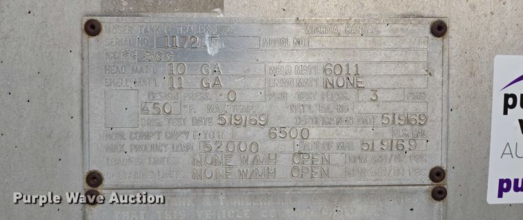 image for item ED2150 1969 Moser Tank and Trailer Inc. asphalt trailer