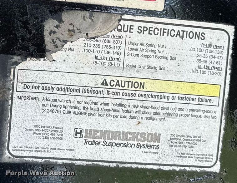 image for item ED4377 2005 Transcraft  drop deck trailer