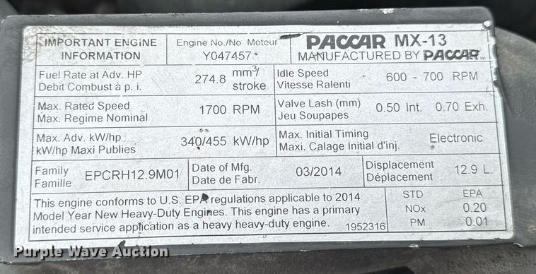 image for item EM2165 2015 Kenworth T880 semi truck