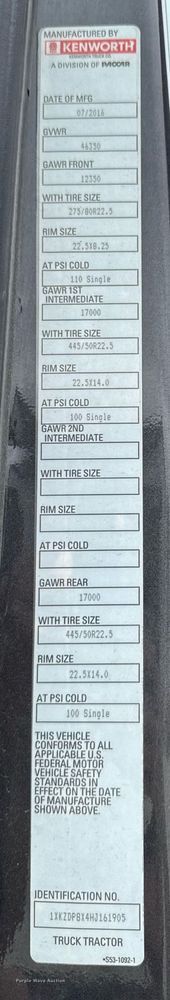 image for item EM2168 2017 Kenworth T880 semi truck