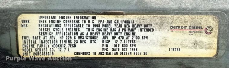 image for item EM2169 1999 International 9300 semi truck