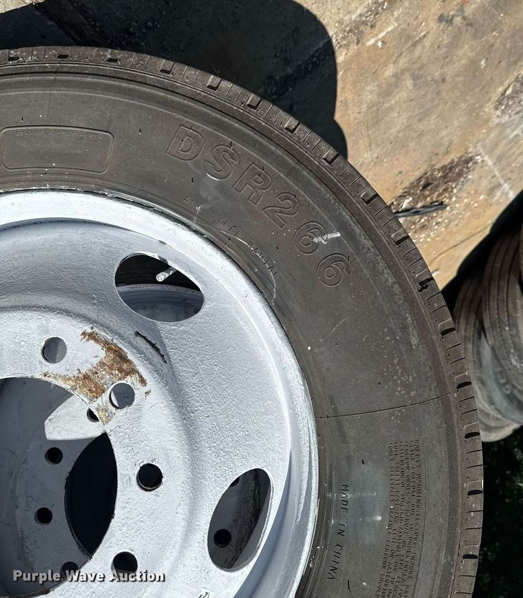 image for item EM2187 (8) 285/75R24.5 tires and wheels