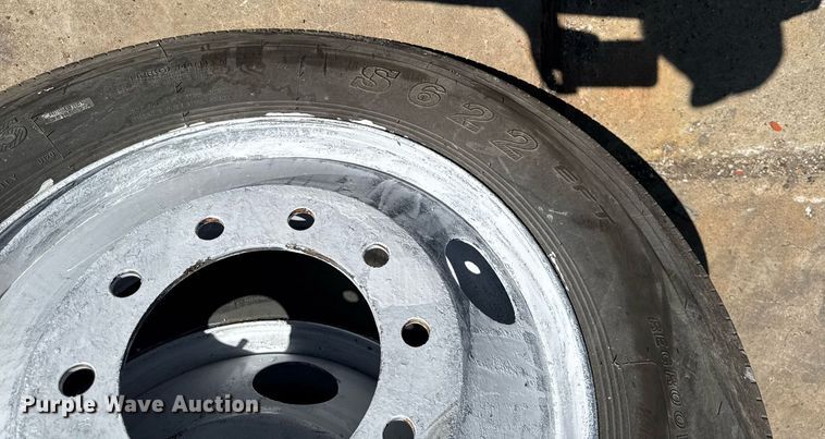 image for item EM2187 (8) 285/75R24.5 tires and wheels