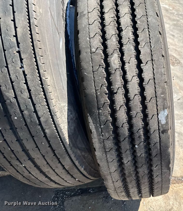 image for item EM2187 (8) 285/75R24.5 tires and wheels