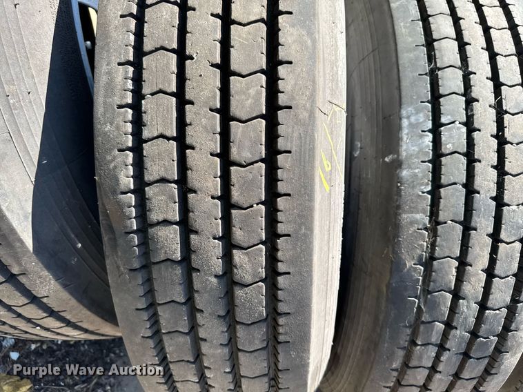 image for item EM2187 (8) 285/75R24.5 tires and wheels