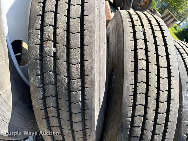 image for item EM2187 (8) 285/75R24.5 tires and wheels