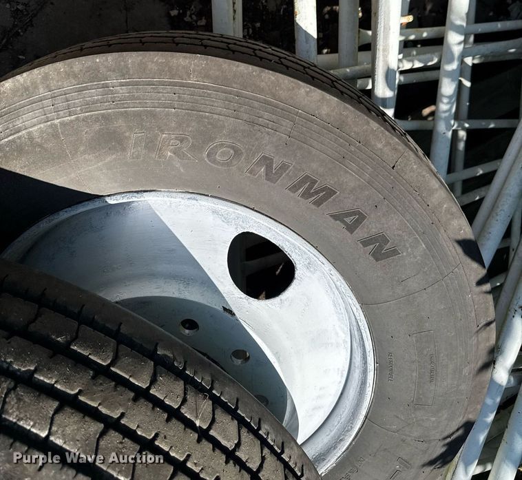 image for item EM2187 (8) 285/75R24.5 tires and wheels