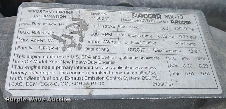 image for item EO4558 2018 Kenworth T680 semi truck