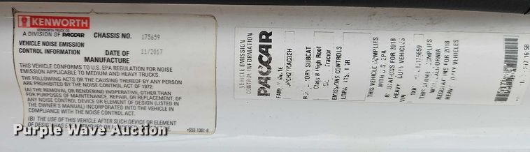 image for item EO4558 2018 Kenworth T680 semi truck