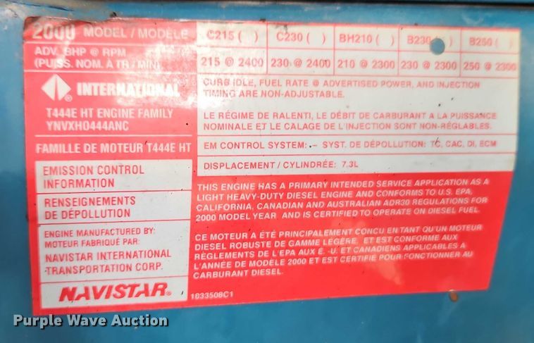 image for item EO4560 2001 International 4700 digger derrick truck