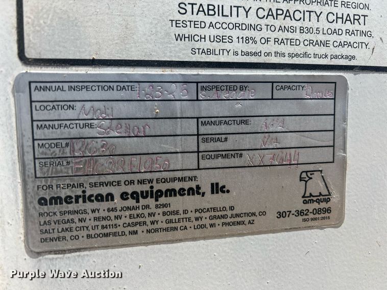 image for item EQ0511 2022 Peterbilt 337 utility / service truck