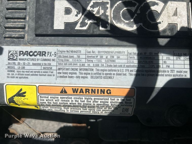 image for item EQ0511 2022 Peterbilt 337 utility / service truck