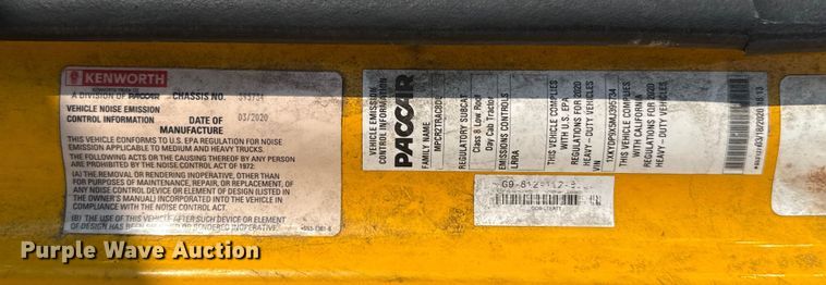 image for item EU2020 2021 Kenworth T680 semi truck