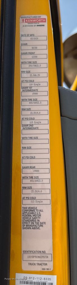 image for item EU2020 2021 Kenworth T680 semi truck