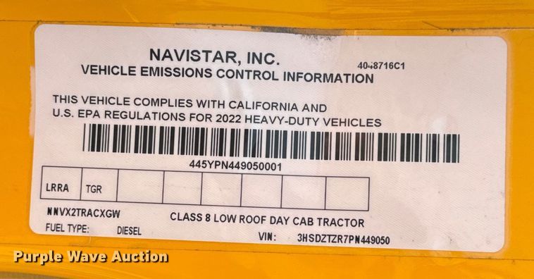 image for item EU2021 2023 International LT625 semi truck