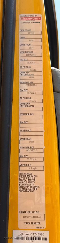 image for item EU2022 2021 Kenworth T680 semi truck