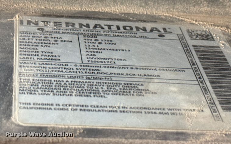 image for item EU2024 2021 International LT625 semi truck