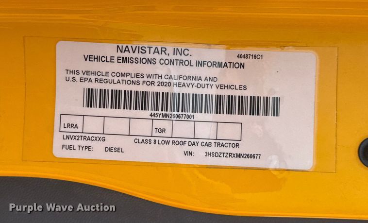 image for item EU2024 2021 International LT625 semi truck