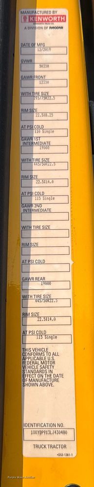 image for item EU2027 2020 Kenworth T680 semi truck