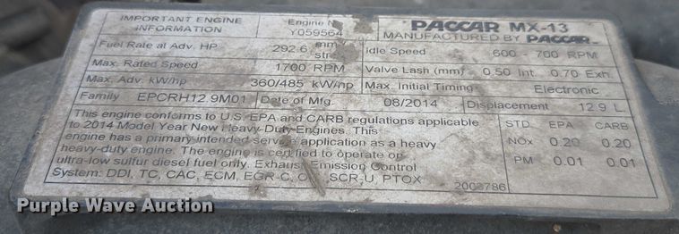 image for item FB9430 2014 Peterbilt 567 semi truck