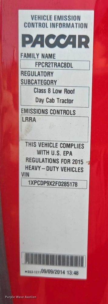 image for item FB9430 2014 Peterbilt 567 semi truck