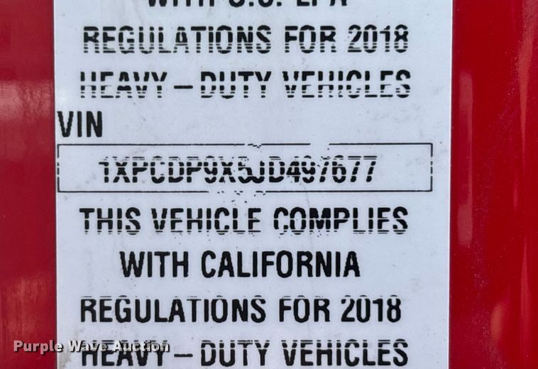 image for item FB9432 2018 Peterbilt 567 semi truck