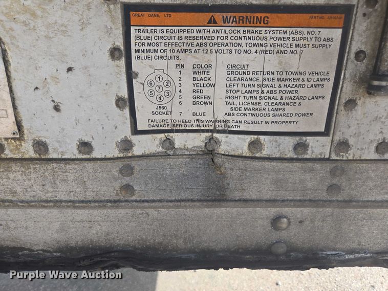 image for item YA0548 2013 Great Dane refrigerated van trailer