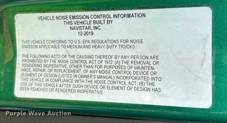 image for item YA0560 2020 International LT625 semi truck