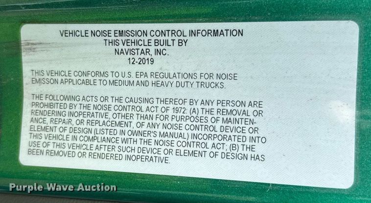 image for item YA0563 2020 International LT625 semi truck