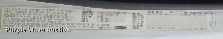 image for item YA0647 2011 Freightliner Business Class M2 box truck