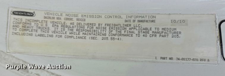 image for item YA0647 2011 Freightliner Business Class M2 box truck