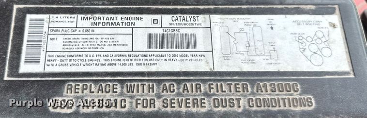 image for item DJ9659 2000 Chevrolet C3500 dump flatbed pickup truck