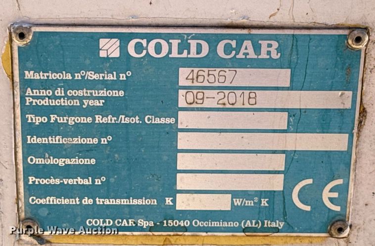 image for item DO7181 2010 Cold Car refrigeration bed