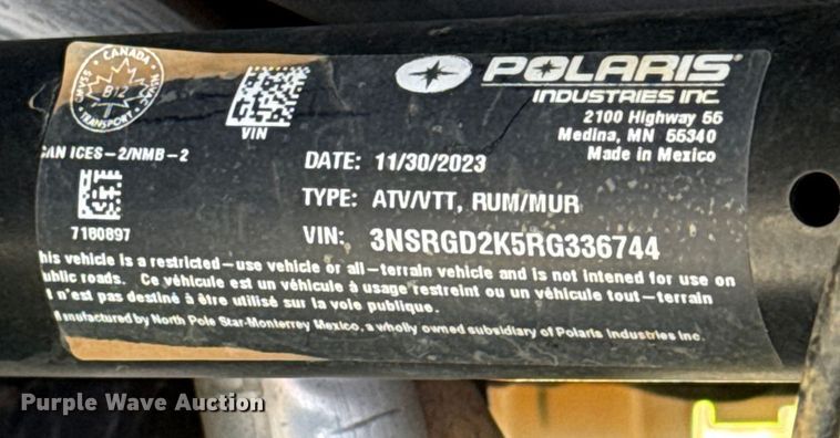 image for item DO7194 2024 Polaris RZR Pro R Ultimate utility vehicle