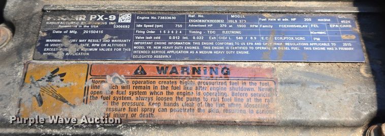 image for item DR3945 2016 Peterbilt 320 refuse truck