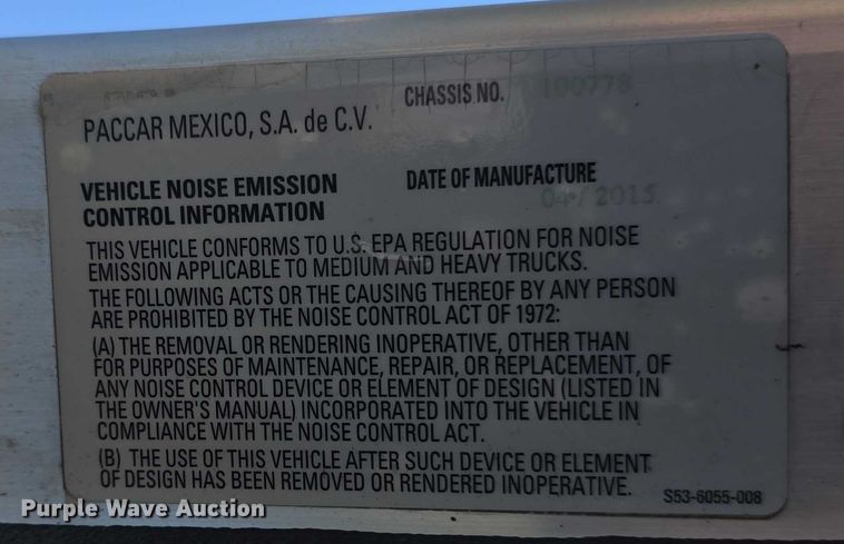 image for item DR3945 2016 Peterbilt 320 refuse truck