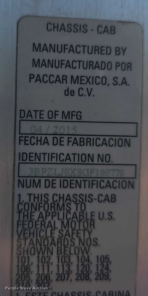 image for item DR3945 2016 Peterbilt 320 refuse truck