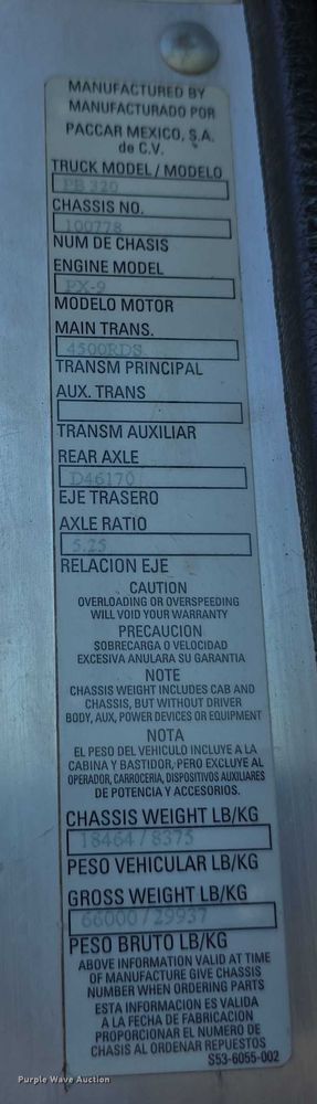 image for item DR3945 2016 Peterbilt 320 refuse truck