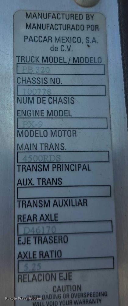 image for item DR3945 2016 Peterbilt 320 refuse truck