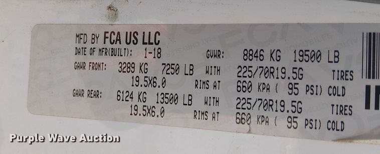 image for item DS3857 2018 Dodge Ram 5500 flatbed truck