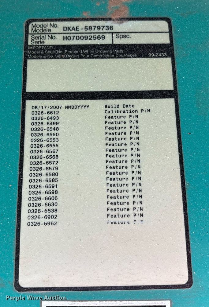 image for item DT6689 Cummins DKAE-5879763 generator