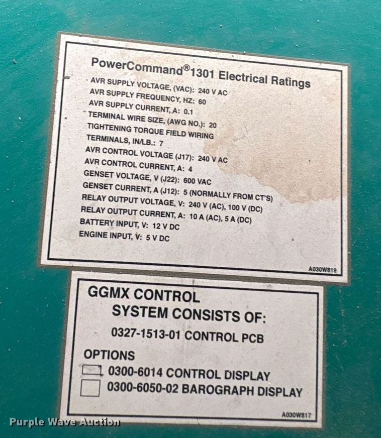 image for item DT6691 Cummins GGMB-9235869 generator
