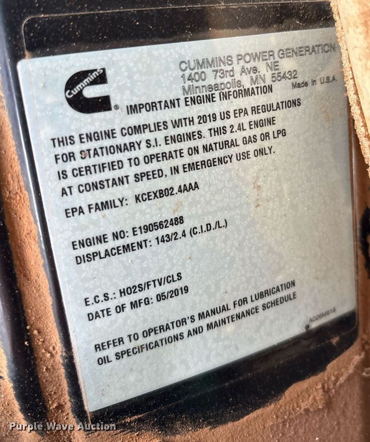 image for item DT6694 Cummins C25 N6 generator