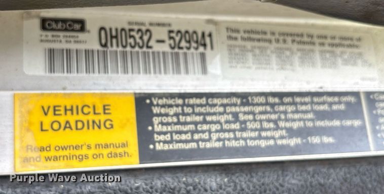 image for item DT6700 2005 Club Car Carryall 472 golf cart