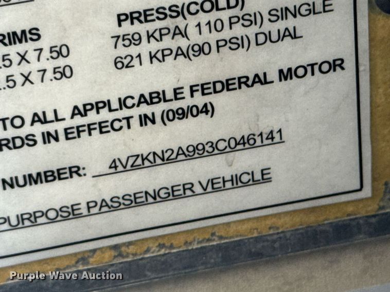 image for item DU9358 2003 Spartan Motors  mobile dentist clinic bus