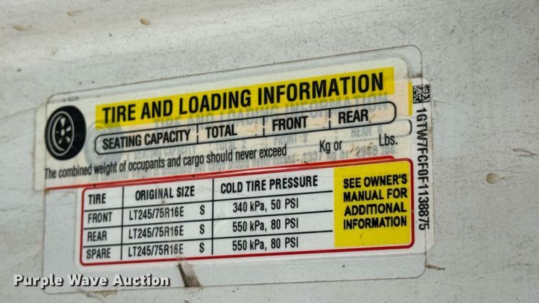 image for item DU9362 2015 GMC Savana G2500 van