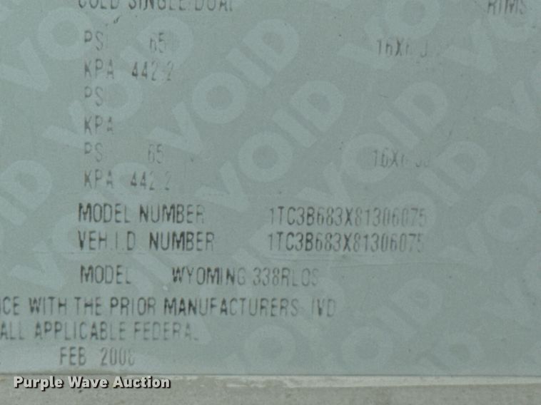 image for item DU9367 2008 Coachmen Wyoming camper