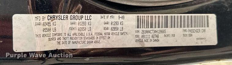 image for item DU9391 2010 Dodge Charger 